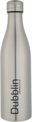 DUBBLIN Vintage Double Wall Vacuum Insulated Water Bottle, Keeps Hot 12 Hrs, Cold 24 Hrs 1000 ml Bottle(Pack of 1, Silver, Steel)