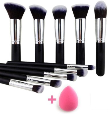 Phiz Beauty 10 Pc Makeup Brush with Puff(Pack of 11)