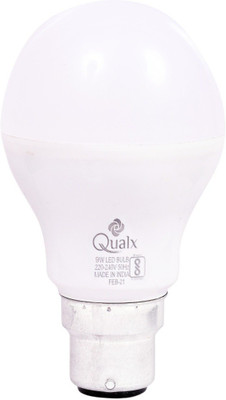 QUALX 9 W Basic Standard B22 LED Bulb(White)