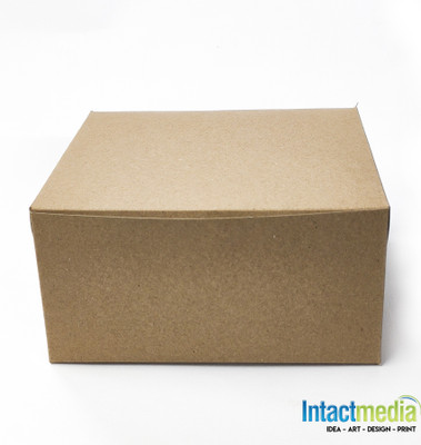 Intact Media Cake Box Craft Paper Packaging Box(Pack of 5 Brown)