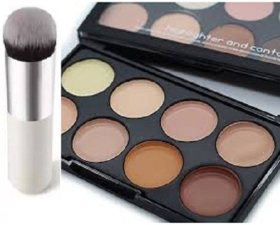 RTB Beauty Contour 8 Shades Concealer Palette With Foundation Brush (2 Items in the set)(2 Items in the set)