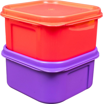 Spillbox Plastic Utility Container  - 500 ml(Pack of 2, Red, Violet)