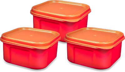 Spillbox Plastic Utility Container  - 500 ml(Pack of 3, Red)