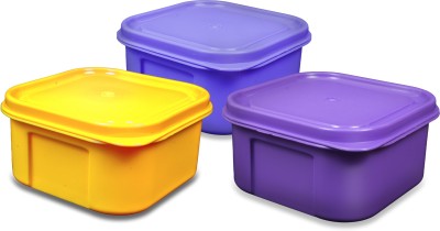 Spillbox Plastic Utility Container  - 500 ml(Pack of 3, Yellow, Blue, Violet)
