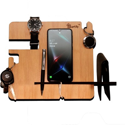 CSEL 0 Compartments Engineering Wood Desk Organiser(Bamboo Texture)