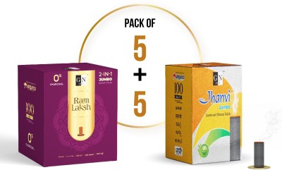 GN 1917 Ram Laksh & Jhanvi Jumbo Dhoop Combo Pack - Pure Sambrani Sticks, Long Lasting Dhoop(Pack of 10)