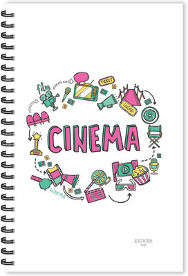 ESCAPER Cinema Doodle Diary (Ruled - A5 Size - 8.5 x 5.5 inches), Cinema Diary, Bollywood Diary, Movie Doodle Notepad A5 Diary Ruled 160 Pages(Multicolor)