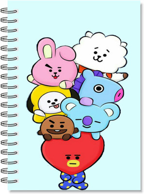 Macro OFFICIALLY LICENSED BTS COLLECTION A5 Notebook RULED 160 Pages(Blue)
