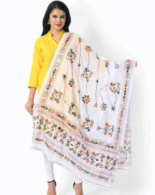 Nama Fashion Pure Cotton Embroidered Women Dupatta