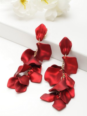 Kairangi Fashion Red long Dangler Earring Alloy Drops & Danglers