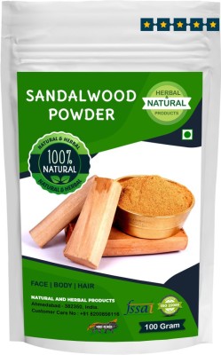 NATURAL AND HERBAL PRODUCTS Sandalwood Powder (Chandan Powder) For Skin Care(Face Mask) and Hair Growth - 100 Gram(100 g)