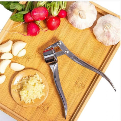 FIVANIO Garlic Crusher & Lemon Presser & Ginger Crusher Garlic Press(Steel)