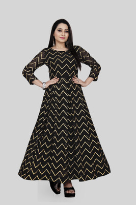 NP CREATION Flared/A-line Gown(Black)