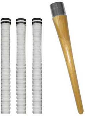 Raider Set of 3 Cricket Bat White grip + 1 wooden gripper Super Tacky(Pack of 4)
