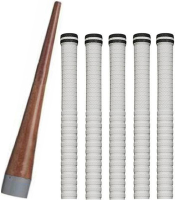 Owlix Set of 5 Cricket Bat White grip + One wooden grip cone (gripper) Super Tacky(Pack of 6)