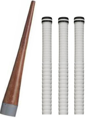 Raider Set of 3 Cricket Bat White grip + One wooden grip cone (gripper) Super Tacky(Pack of 4)