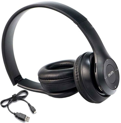 RENTOOR PORTABLE LIGHTWEIGHT THUMPING EXTRA BASS SOUND SPORTRS Bluetooth(Black, On the Ear)