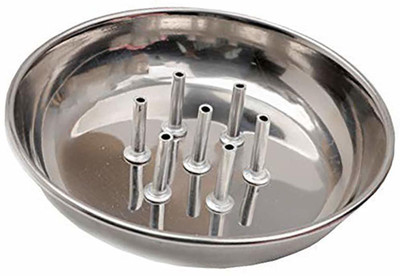 aaradhya 7 Sticks Agarbatti Plate set of 2 Steel Incense Holder Set(Silver)