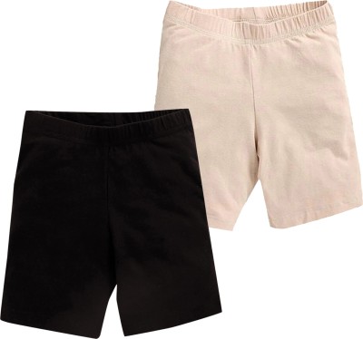 LEADING LADY Short For Girls Casual Solid Pure Cotton(Beige, Pack of 2)