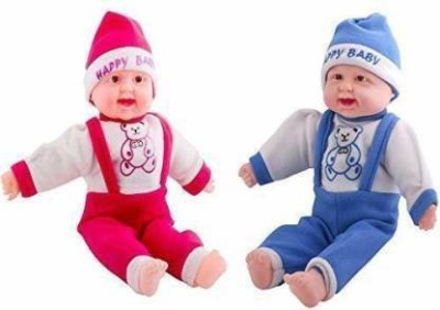 Tricolor 2 - Happy Baby Boy Laughing Musical Doll With Touch Sensors with Sound (Pink, Blue)(Multicolor)