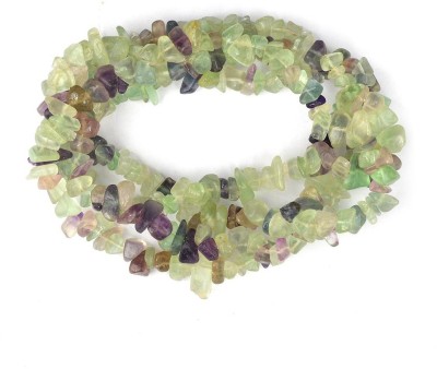 CRYSTU Multi Fluorite Mala Natural Crystal Mala Stone Mala Stone Necklace Natural Chip Beads Mala Crystal Necklace Fashion Jewelry For Reiki Healing and increase Energy 32 inch Approx Beads, Crystal Stone Chain