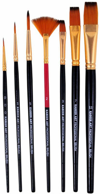 KABEER ART Synthetic Mix Brush Set of 7pc(Black)