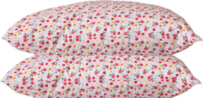 GKM Microfibre, Polyester Fibre Floral Sleeping Pillow Pack of 2(Multicolor)