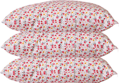 GKM Microfibre Floral Sleeping Pillow Pack of 3(Multicolor)