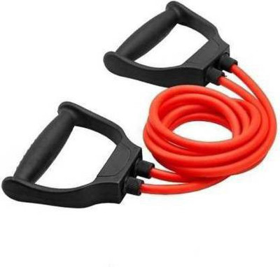 EMMKITZ Double Resistance Bands Toning Tube Exerciser with Resistance Tube (RED) Resistance Tube(Red)