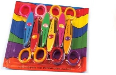 MON N MOL TOY Zig Zag Scissors (PACK OF 6) Scissors(Set of 6, Multicolor)