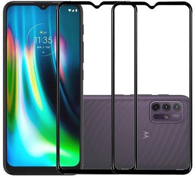HOBBYTRONICS Edge To Edge Tempered Glass for MOTOROLA G10 POWER, MOTOROLA G30(Pack of 2)