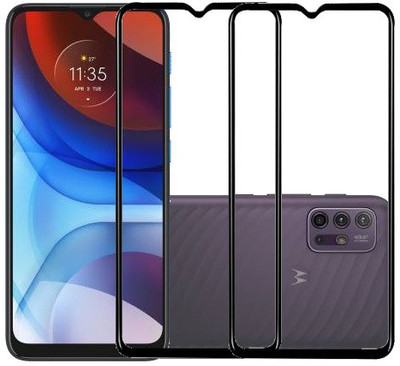 HOBBYTRONICS Edge To Edge Tempered Glass for MOTOROLA G10 POWER, MOTOROLA G30(Pack of 2)