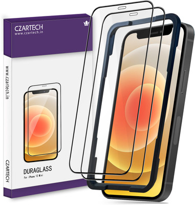 CZARTECH Edge To Edge Tempered Glass for Apple iPhone 12 mini(Pack of 2)