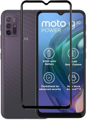 HOBBYTRONICS Edge To Edge Tempered Glass for MOTOROLA G10 POWER, MOTOROLA G30(Pack of 1)