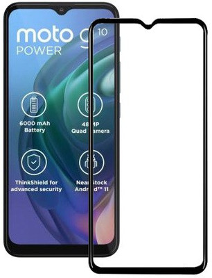 HOBBYTRONICS Edge To Edge Tempered Glass for MOTOROLA G10 POWER, MOTOROLA G30(Pack of 1)