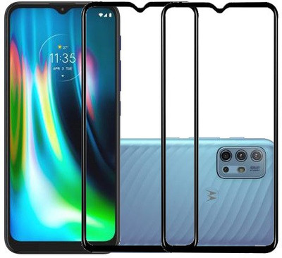 HOBBYTRONICS Edge To Edge Tempered Glass for MOTOROLA G10 POWER, MOTOROLA G30(Pack of 2)