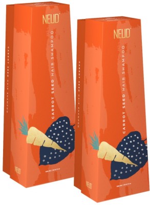 NEUD Carrot Seed Premium Shampoo for Men & Women - 2 Packs (300ml Each)(600 ml)