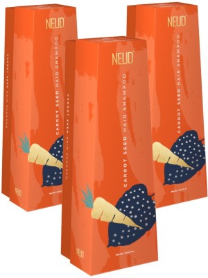 NEUD Carrot Seed Premium Shampoo for Men & Women - 3 Packs (300ml Each)(900 ml)