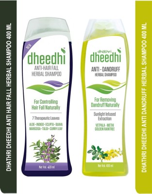 Dhathri Dheedhi Anti-Dandruff & Anti-Hairfall Herbal Shampoo | Best Herbal Shampoo Combos(800 ml)