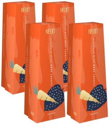 NEUD Carrot Seed Premium Shampoo for Men & Women - 4 Packs (300ml Each)(1.2 L)