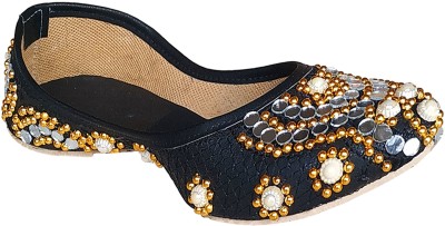 Giuro Ethnic ladies Mojari Jutis For Women(Black , 9)