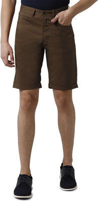 PETER ENGLAND Solid Men Brown Regular Shorts