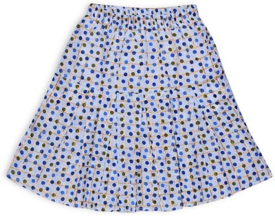 Sweet Angel Printed Girls A-line Blue Skirt