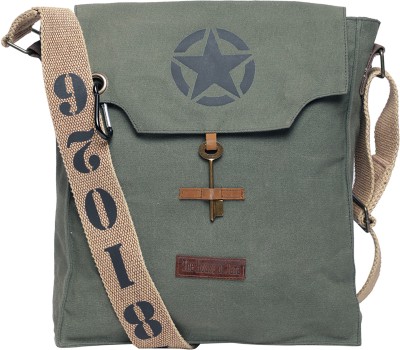 Buy Unisex Navy & Brown Colourblocked Messenger Bag online | Looksgud.in