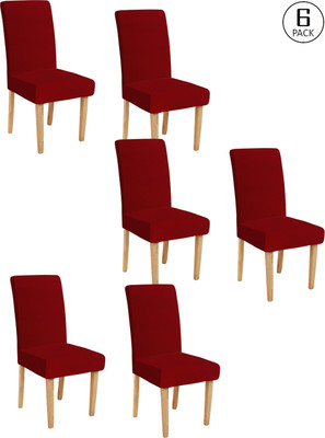 Flipkart SmartBuy Polyester Plain 1 Seater Chair Cover(Maroon Pack of 6)