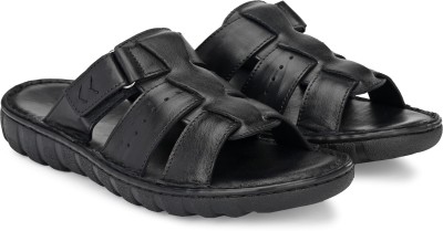 INDIANTRENDS Men Sandals(Black , 6)