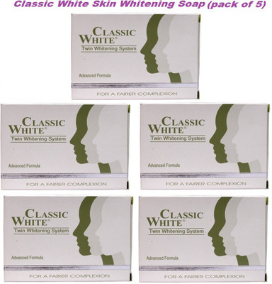 Classic White Soap For Glowing Skin & Pimple Reduction(pack Of 5)(5 x 85 g)