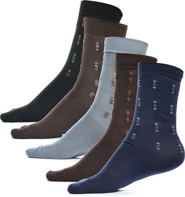 Bizala Men Self Design Calf Length(Pack of 5)