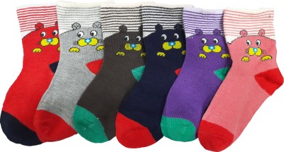 INFISPACE Baby Boys & Baby Girls Animal Print Ankle Length(Pack of 6)