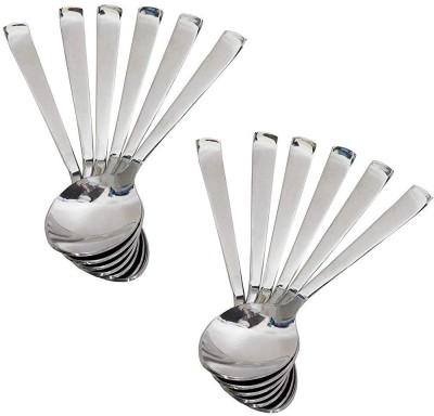 SHAHI Classic Baby Spoon for Dining and Spoon Set of 12 Piece Stainless Steel Table Spoon Set(Pack of 12)